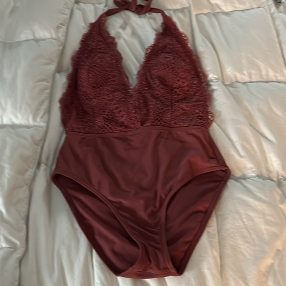 Boho one piece sexy blush color sexy classy swimsuit swimwear beach lace medium - Picture 5 of 5